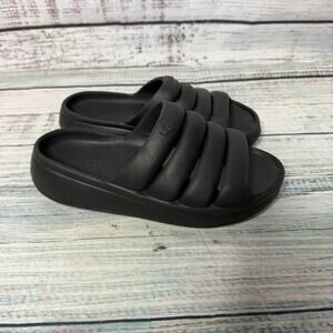 UGG Slide Sandals Kids 4 Black Comfort Slip On Slides